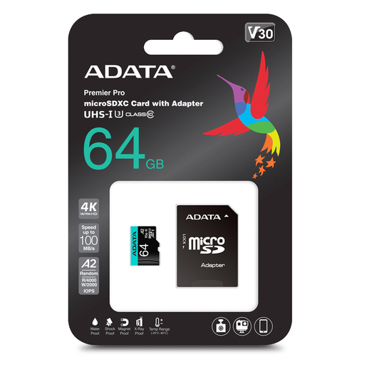 Memoria Micro SD Adata capacidad 64 GB