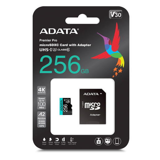 Tarjeta Micro SD Adata Premier Pro Clase 10 256 gb