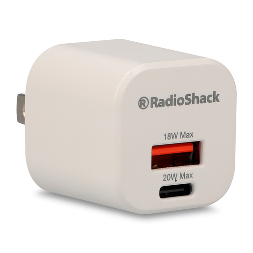 Cargador de Pared RadioShack USB y Tipo C Blanco 1 pieza Cargador de Pared RadioShack USB y Tipo C Blanco 1 pieza