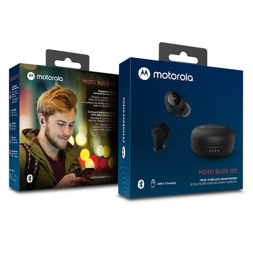 Audífonos Inalámbricos Bluetooth True Wireless Motorola BUDS 150 / In Ear / Negro 