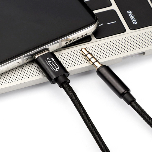Cable Auxiliar a Tipo C a 3.5 mm Urban Balance 1 m Negro Cable Auxiliar a Tipo C a 3.5 mm Urban Balance 1 m Negro