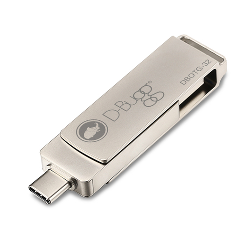Memoria USB a USB Tipo C DBugg / 32 gb / Plata 