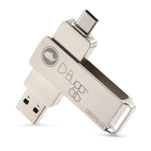 Memoria USB a USB Tipo C DBugg / 32 gb / Plata  Memoria USB a USB Tipo C DBugg / 32 gb / Plata