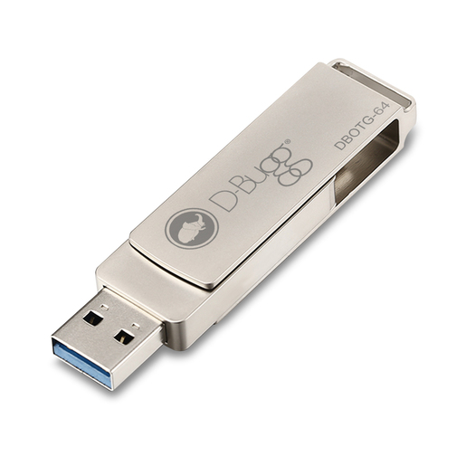 Memoria USB a USB Tipo C DBugg / 64 gb / Plata 