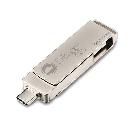 Memoria USB a USB Tipo C DBugg / 64 gb / Plata 