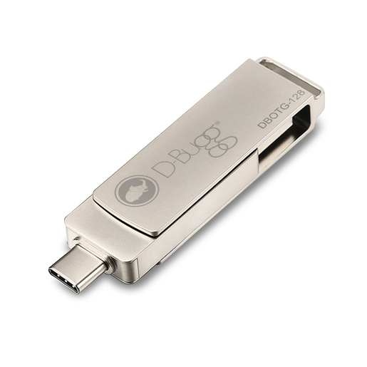 Memoria USB a USB Tipo C DBugg / 128 gb / Plata  Memoria USB a USB Tipo C DBugg / 128 gb / Plata