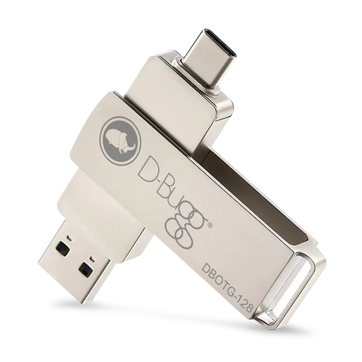 Memoria USB a USB Tipo C DBugg / 128 gb / Plata 