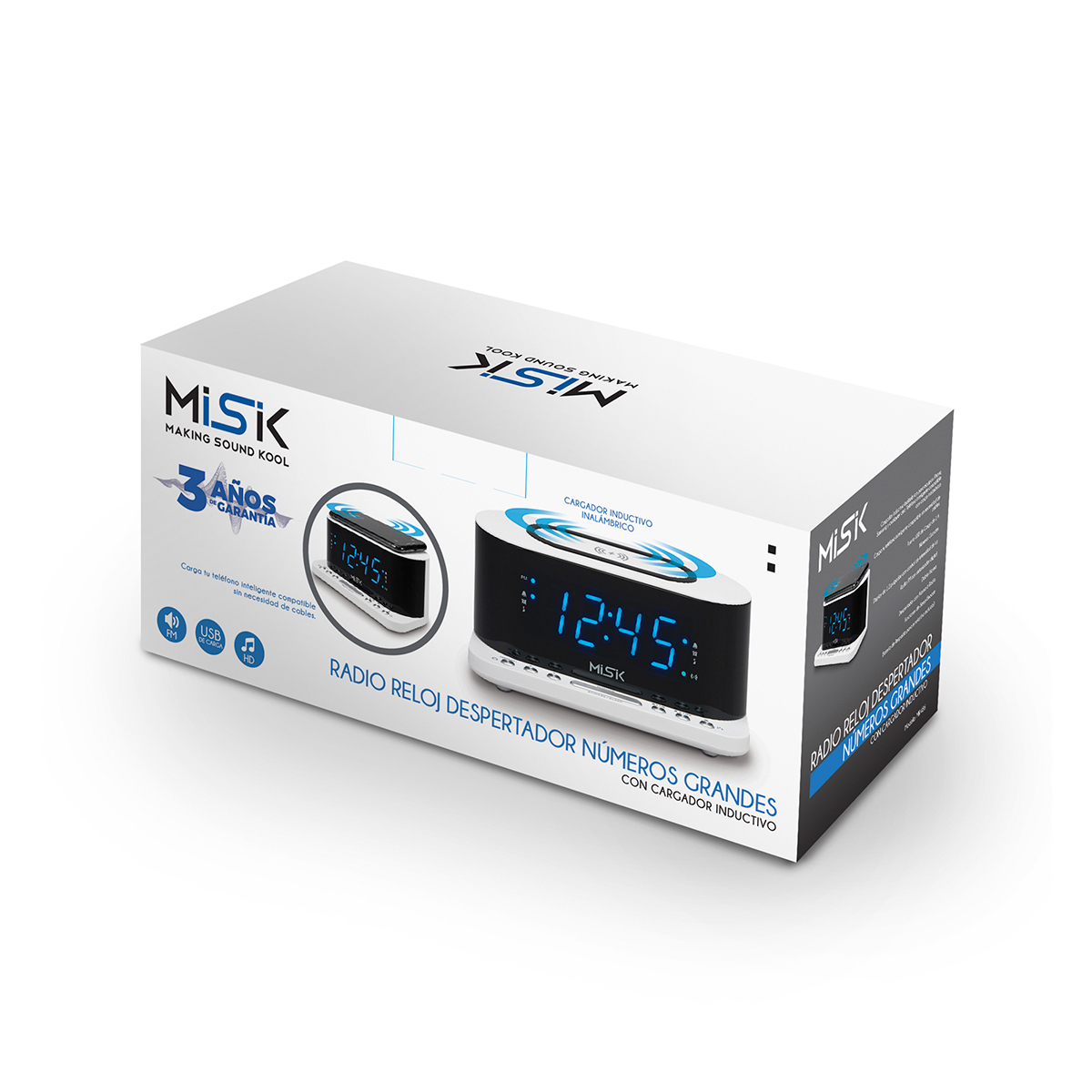Radio Reloj Misik con Bluetooth