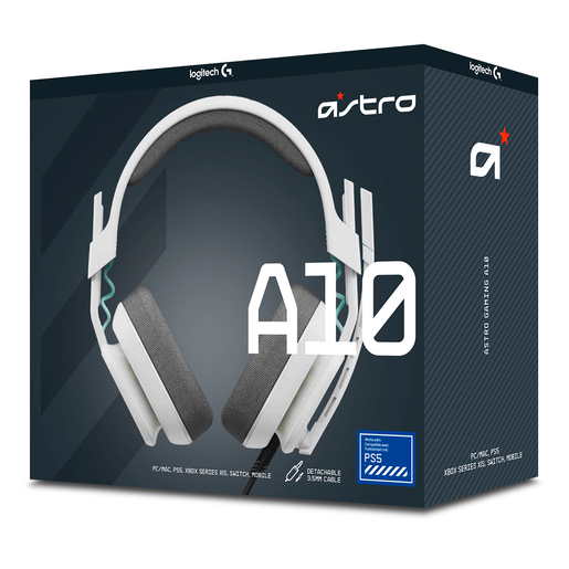 Audífonos Gamer Alámbricos Astro A10 2da Generación / Ps5 multiplataforma / Blanco Audífonos Gamer Alámbricos Astro A10 2da Generación / Ps5 multiplataforma / Blanco