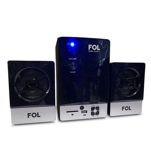 Bocina Bluetooth Multimedia Fol P221 / Gris con negro
