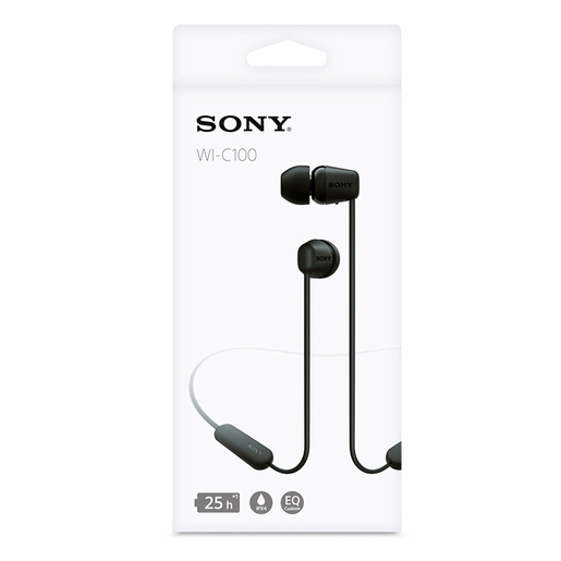 Audífonos Inalámbricos Bluetooth Sony WI C100/B / In ear / Negro 