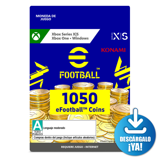 Efootball Coin / 1050 monedas de juego digitales / Xbox Efootball Coin / 1050 monedas de juego digitales / Xbox