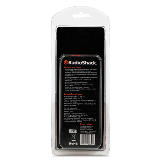 Cable de Red Ethernet RadioShack 1.8 m Cat 6 Cable de Red Ethernet RadioShack 1.8 m Cat 6