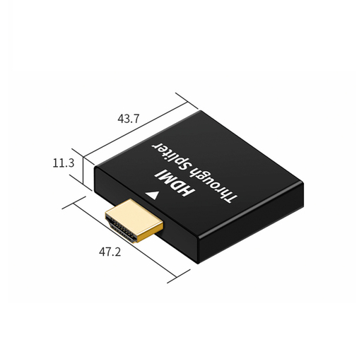 Adaptador HDMI 2 en 1 Uno UB / Negro  Adaptador HDMI 2 en 1 Uno UB / Negro