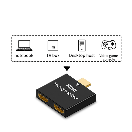 Adaptador HDMI 2 en 1 Uno UB / Negro  Adaptador HDMI 2 en 1 Uno UB / Negro