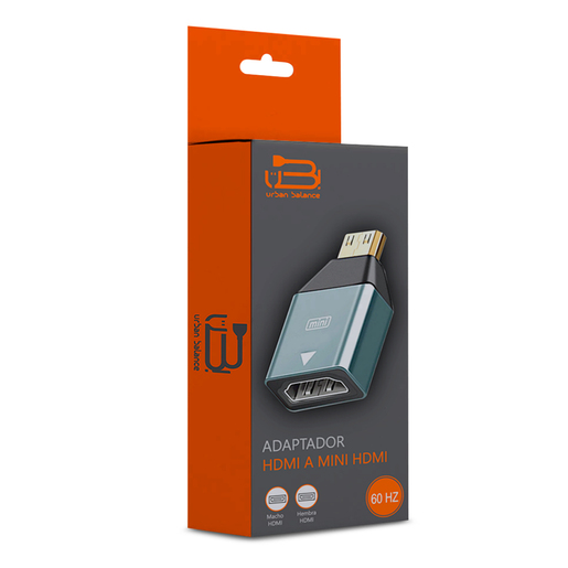 Adaptador HDMI a Mini HDMI UB / Gris  Adaptador HDMI a Mini HDMI UB / Gris