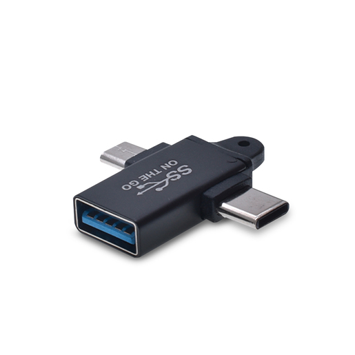 Adaptador USB OTG 2 en 1 Negro Adaptador USB OTG 2 en 1 Negro