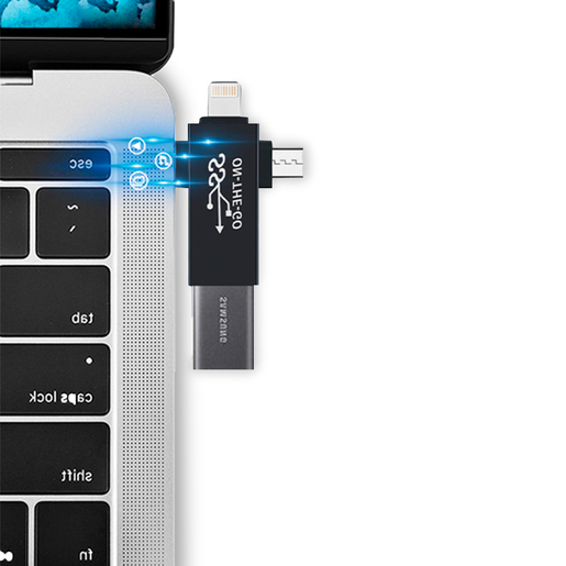 Adaptador USB OTG 3 en 1 UB