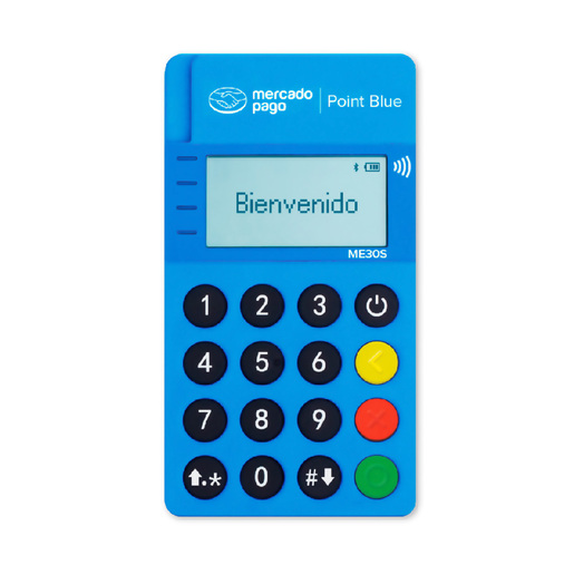 Kit Lector de Tarjetas Bancarias Mercado Pago Point Blue / Bluetooth / WiFi / Azul