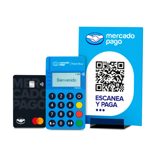 Kit Lector de Tarjetas Bancarias Mercado Pago Point Blue / Bluetooth / WiFi / Azul