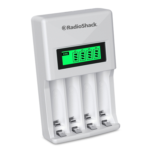 Cargador de Baterías AA y AAA RadioShack Carga Rápida Blanco Cargador de Baterías AA y AAA RadioShack Carga Rápida Blanco