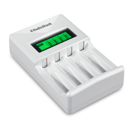 Cargador de Baterías AA y AAA RadioShack Carga Rápida Blanco Cargador de Baterías AA y AAA RadioShack Carga Rápida Blanco