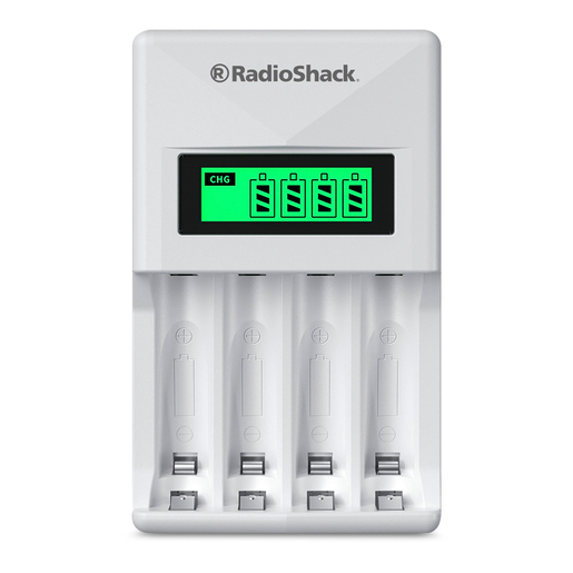 Cargador de Baterías AA y AAA RadioShack Carga Rápida Blanco Cargador de Baterías AA y AAA RadioShack Carga Rápida Blanco