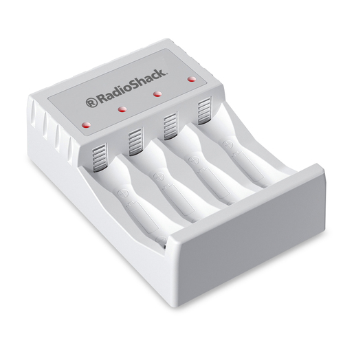 Cargador de Baterías AA y AAA RadioShack más 2 baterías AA Blanco Cargador de Baterías AA y AAA RadioShack más 2 baterías AA Blanco