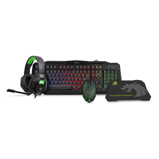 Kit Gamer para PC 4 en 1 Select Power Thunder Dragon / Negro Kit Gamer para PC 4 en 1 Select Power Thunder Dragon / Negro