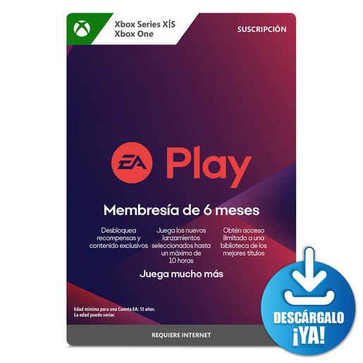 EA Play / Membresía 6 meses / Xbox One / Xbox Series X·S  / Descargable EA Play / Membresía 6 meses / Xbox One / Xbox Series X·S  / Descargable