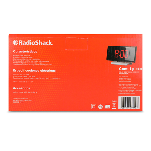 Reloj Despertador con Proyector S750 RadioShack