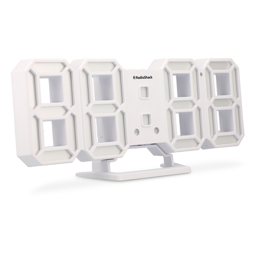 Reloj Despertador 3D RadioShack LED Blanco Reloj Despertador 3D RadioShack LED Blanco