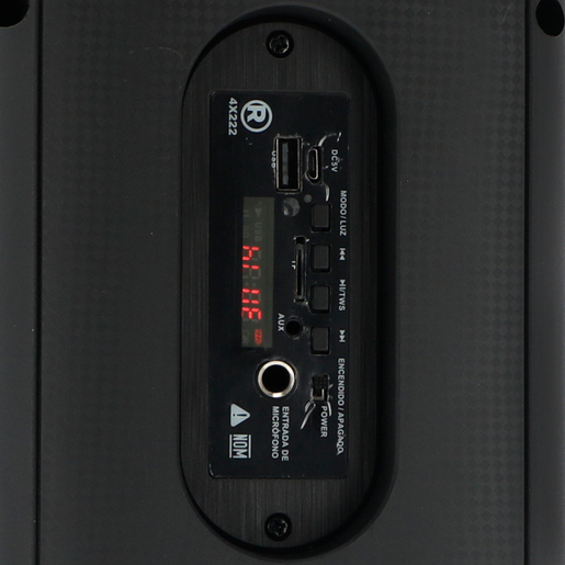 Bafle Doble Recargable RadioShack 4 pulg. Bluetooth USB Luz Frontal Flama