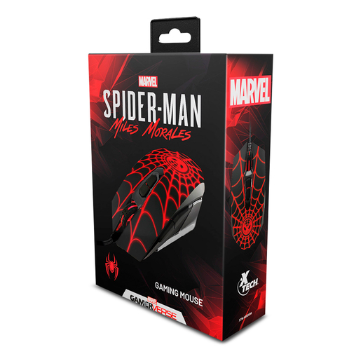 Mouse Gamer Alámbrico XTech Marvel Spiderman / Negro / USB 