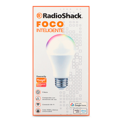 Foco Inteligente Led E26 RadioShack 9 W Alexa/Google Home 