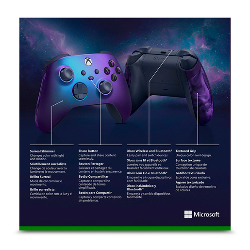  Control Inalámbrico Stellar Shift / Xbox Series X / Xbox One / Morado con azul 