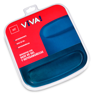 Mouse Pad con Descansamuñecas de Gel Viva STF Azul