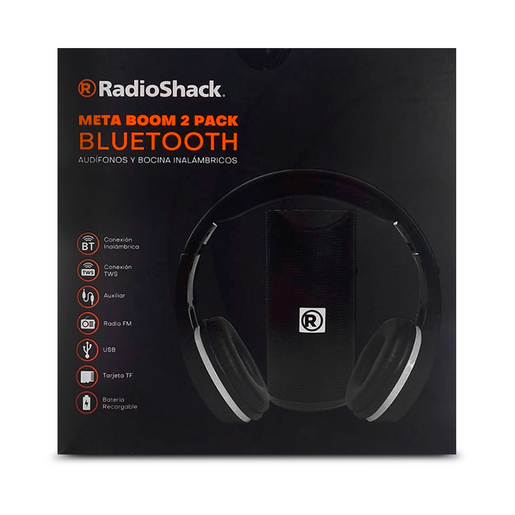 Kit de Bocina con Audífonos Inalámbricos Meta Boom RadioShack