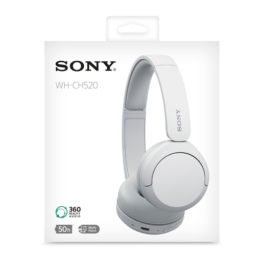 Audífonos Bluetooth WH-CH520 Sony Blanco Audífonos Bluetooth WH-CH520 Sony Blanco