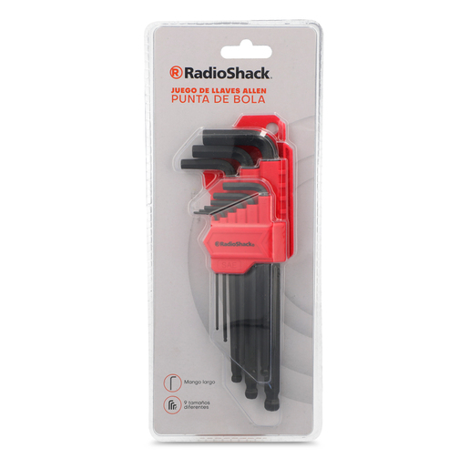 Juego de Llaves Allen RadioShack Punta de Bola Acero 9 piezas Juego de Llaves Allen RadioShack Punta de Bola Acero 9 piezas