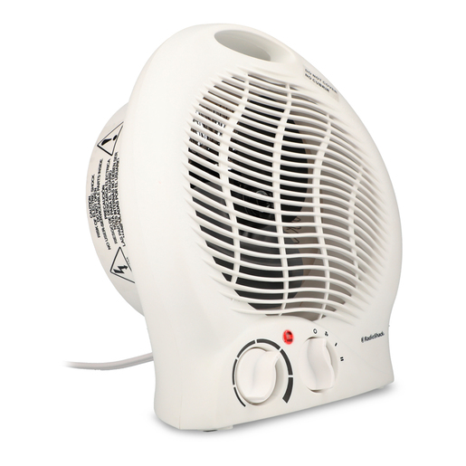 Calefactor con Ventilador Eléctrico RadioShack 2 potencias Blanco Calefactor con Ventilador Eléctrico RadioShack 2 potencias Blanco