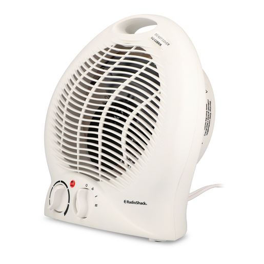 Calefactor con Ventilador Eléctrico RadioShack 2 potencias Blanco Calefactor con Ventilador Eléctrico RadioShack 2 potencias Blanco