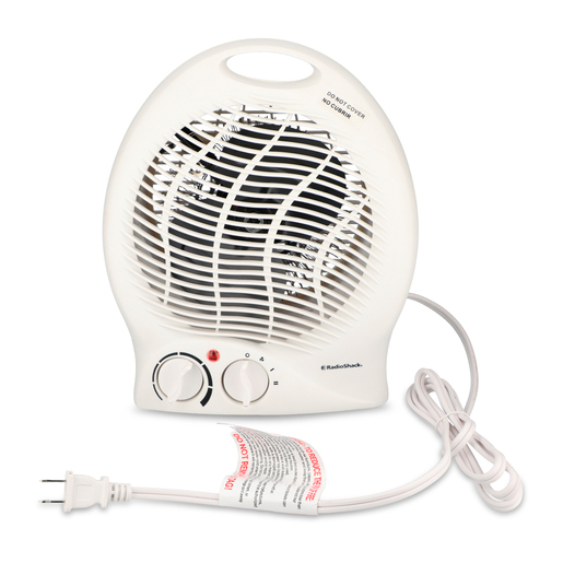 Calefactor con Ventilador Eléctrico RadioShack 2 potencias Blanco Calefactor con Ventilador Eléctrico RadioShack 2 potencias Blanco