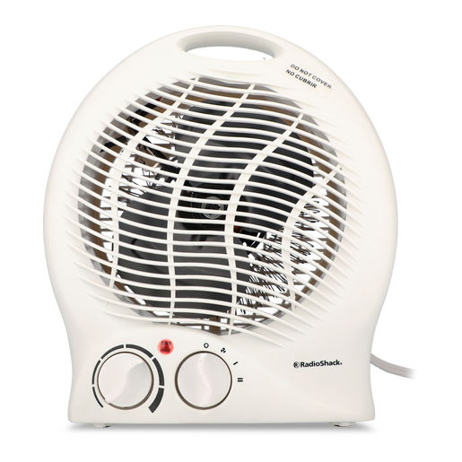 Calefactor con Ventilador Eléctrico RadioShack 2 potencias Blanco Calefactor con Ventilador Eléctrico RadioShack 2 potencias Blanco