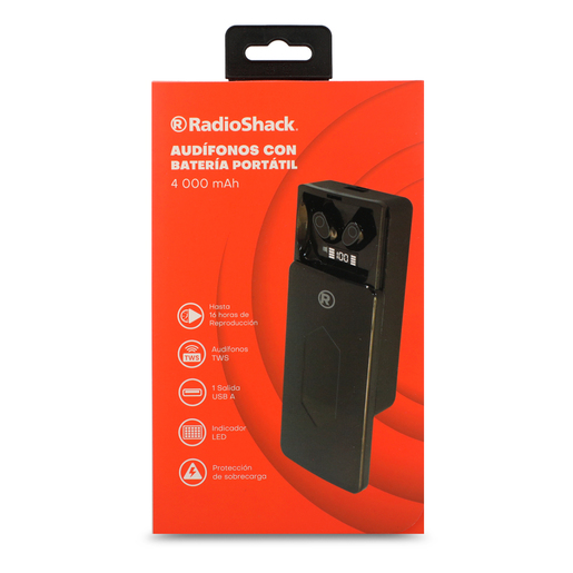 Audífonos Inalámbricos más Power Bank RadioShack Negro