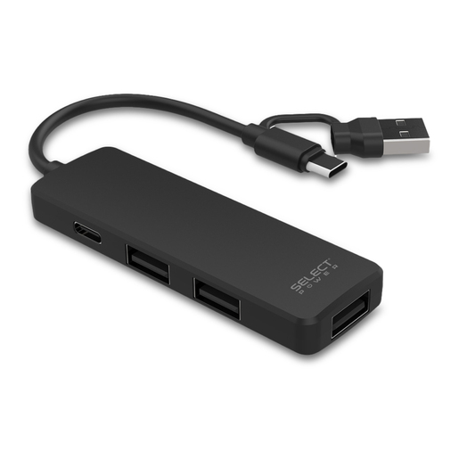 Adaptador Hub USB y Tipo C Select Power Negro