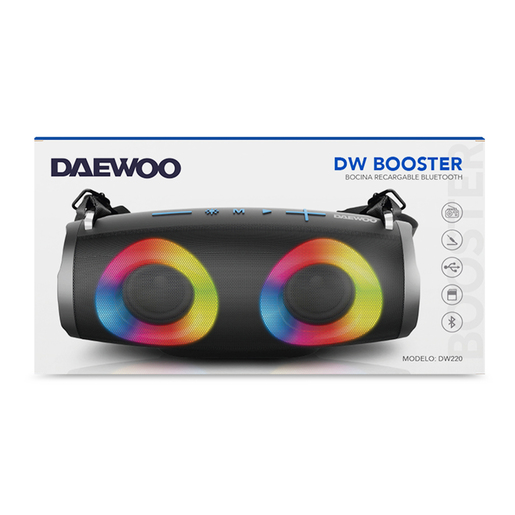 Bocina Bluetooth Booster DW220 Daewoo LED 