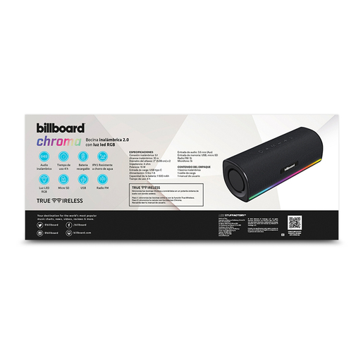 Bocina Bluetooth Chroma Billboard Negro