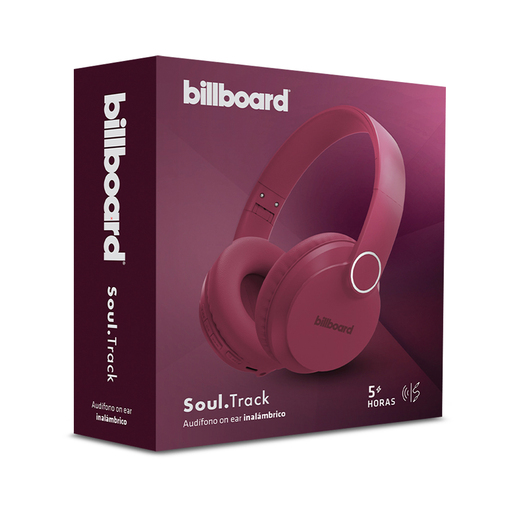 Audífonos de Diadema Bluetooth Soul Track Billboard Rojo On ear