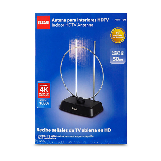 Antena Interior RCA ANT111EM HDTV 4K Negro